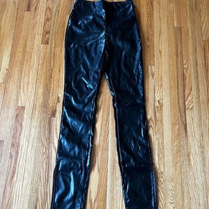 SBetro black pleather pants